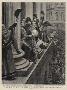 Deus salve o rei, a cena na mansão após a proclamação