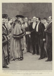 M Zola em Londres, a recepção do Instituto de Jornalistas no Guildhall pelo Lord Mayor, a chegada de M e Madame Zola na Câmara do Conselho