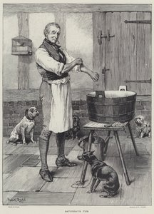 Gravura de banheira de sábado