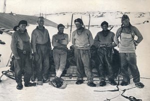 Lieut. Partido Campbells em seu retorno a Cape Evans, 7 de novembro de 1912, 1913