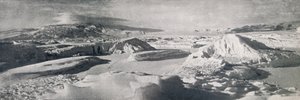 A geleira de Koettlitz, mostrando o efeito das águas do degelo, c1911, 1913
