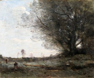 Uma paisagem do Surrey (óleo sobre tela) de Frank Dicksee