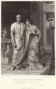 César e Calphurnia, Júlio César, Ato II, Cena II de Frank Dicksee