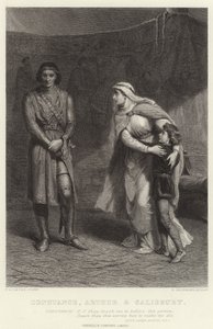 Constance, Arthur e Salisbury, King John, Ato III, Sc I de Frank Dicksee