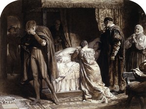 Cenas de Romeu e Julieta: Câmara de Julieta de Frank Dicksee