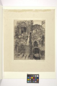 Ponte dos Suspiros, Veneza (Placa 1) (tinta) de Frank Duveneck