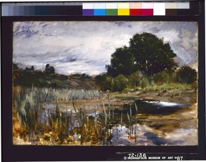 Paisagem de sondagens (óleo sobre tela) de Frank Duveneck
