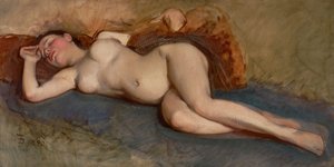 Nu reclinado de Frank Duveneck