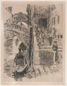 A Ponte dos Suspiros (segunda placa) de Frank Duveneck