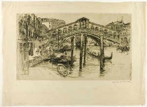 O Rialto, Veneza de Frank Duveneck