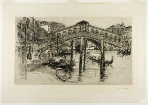 O Rialto, Veneza de Frank Duveneck