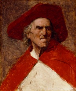 Homem de chapéu vermelho.