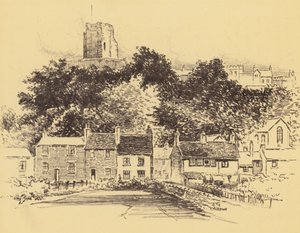 Castelo de Clitheroe (litografia) de Frank Greenwood