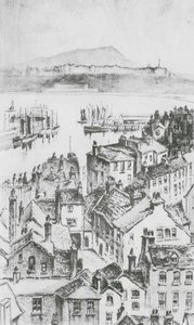 Scarborough a partir de Castle Hill (litografia)