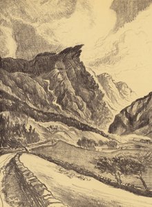 O desfiladeiro de Cliviger (litografia)