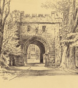 Abadia de Whalley, Porta de Entrada do Nordeste (litografia)