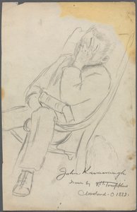 Esboço de John Kavanaugh, 1882. de Frank H. Tompkins