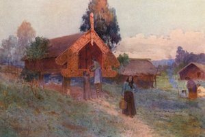 Nova Zelândia: A Pataka (litografia a cores)