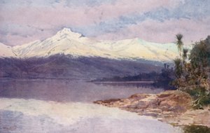 Nova Zelândia: Diamond Lake (litografia a cores)