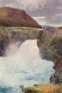 Nova Zelândia: Huka Falls (litografia a cores)