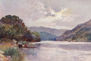 Nova Zelândia: Manhã no rio Wanganui (litografia a cores)
