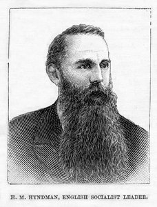 HM Hyndman, fundador do primeiro partido político socialista britânico, ilustração de "Popular mensal de Frank Leslie", 1886