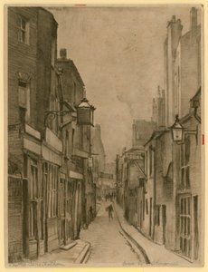 Esboço de Leather Lane, Holborn, Londres (gravura)