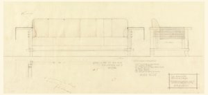 Sala de estar Davenport, Residência Henry J. Allen, Wichita, Kansas de Frank Lloyd Wright