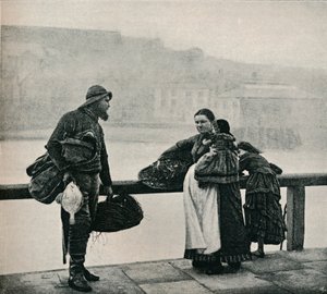 Fisher, pessoas, Whitby, c1890 de Frank Meadow Sutcliffe