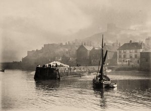Vista do Porto, Whitby, North yorkshire. 1884 (foto)
