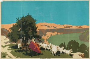 O Vale do Jordão, da série "Buy Jaffa Oranges" (litografia a cores)