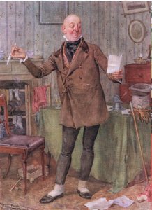 Mr Micawber (David Copperfield) (litografia a cores)