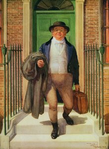 Sr. Pickwick a sair de casa de Frank Reynolds