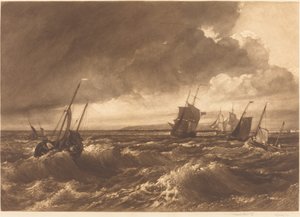 A Foz do Tâmisa - Ilha de Sheppey à Distância de Frank Short, after Joseph Mallord William Turner