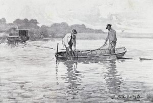 Norfolk Broads: transportando os pods de enguia de Frank Southgate
