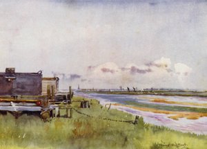 Norfolk Broads: Yarmouth de Breydon (cor litho) de Frank Southgate