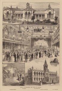 Conversação anual e baile em Saltaire, Yorkshire (gravura) de Frank Watkins