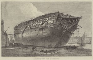Breaking-up HMS Queen em Rotherhithe de Frank Watkins