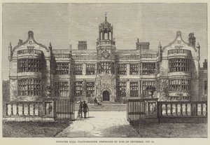 Ingestre Hall, Staffordshire, destruído pelo fogo na quinta-feira, 12 de outubro de Frank Watkins