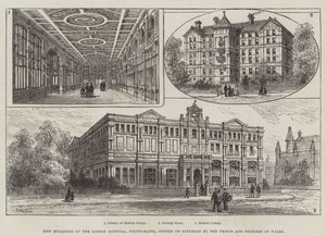 Novos edifícios do Hospital de Londres, Whitechapel, inaugurado no sábado pelo Príncipe e Princesa de Gales de Frank Watkins