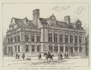 New Public Offices, West Hartlepool, inaugurado em 1 de maio de Frank Watkins
