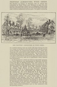 Almshouses das impressoras em madeira verde de Frank Watkins