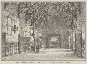 O restaurado Parliament Hall, no Castelo de Edimburgo de Frank Watkins