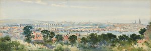 Berwick on Tweed (aguarela) de Frank Watson Wood