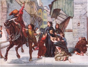 Trazer Notícias de Alívio para Florença, ilustração da "História das Nações de Hutchinson"