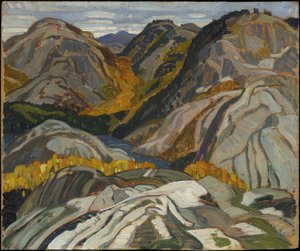 La Cloche Hills, Rochas e Córrego, 1932 (óleo sobre papelão laminado)
