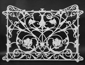 Seção dos trilhos da varanda do prédio de apartamentos de Meca, 34th e State Street, Chicago, Illinois, 1891-92 de Franklin Pierce Burnham