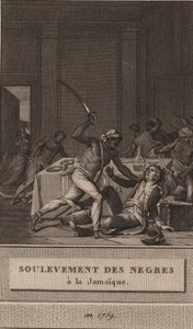 Revolta dos escravos negros na Jamaica em 1760, 1800. de François Anne David