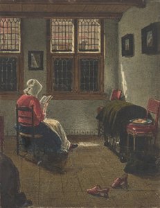 Uma mulher lendo, segundo Pieter Janssens Elinga, 1846-47.