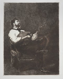 Guitarrista, 1861. de François Bonvin